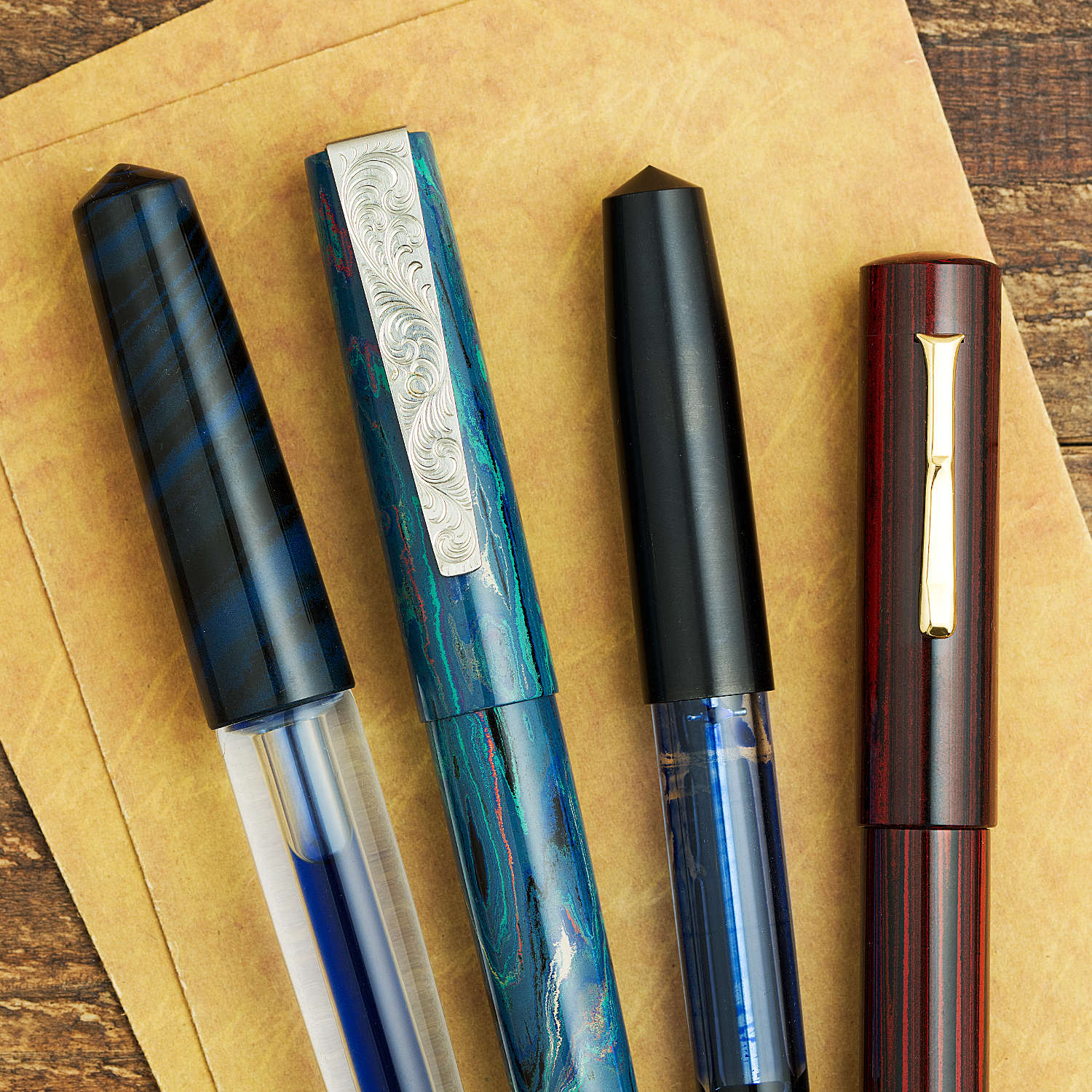 image from Hakase, Kyuseido, Hooligan, and Skogsy: Four amazing small pen makers